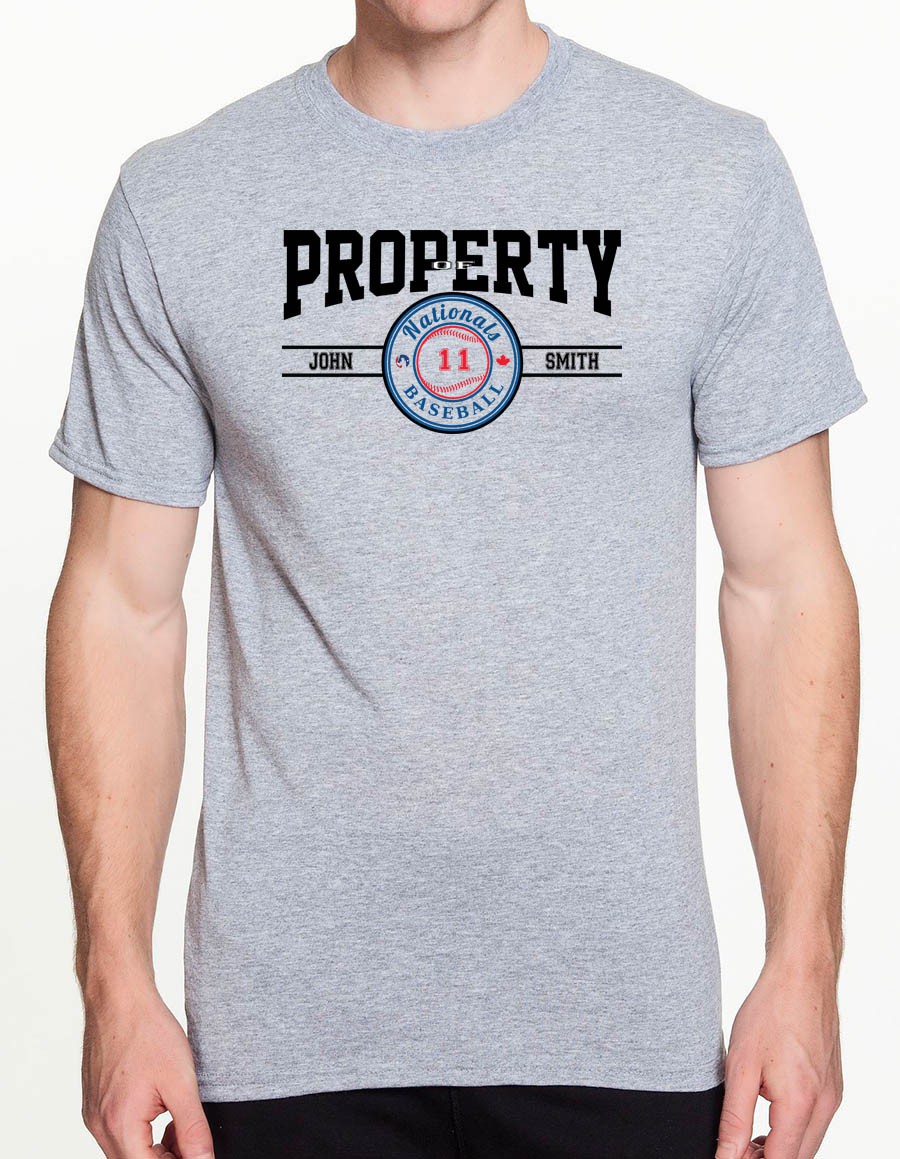 Property of t shirt clearance